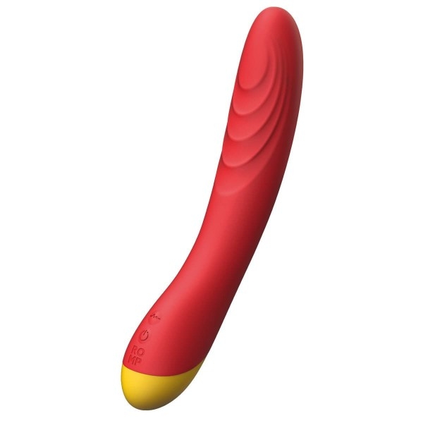 Вибратор для точки G "Romp Hype" рельефный, красный 